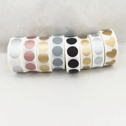 1 Roll DIY Scratch off Stickers in Small round Or Heart Shapes - 3 Sizes Available for Scratch Cards Retail Or Wholesale