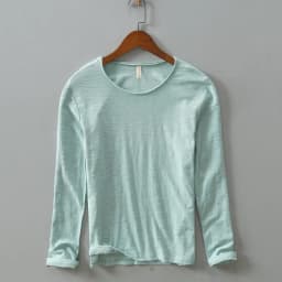 New Autumn Solid Color Long-sleeved T-shirt Men's Casual Bottoming T-shirt Male Cotton Crew Neck T-Shirt