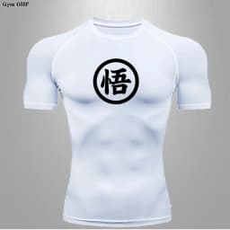 Goku Print Compression Shirts For Men Gym Workout Joging Fitness Undershirts Base Layer Quick Dry Aerobic Exercise Men Tops