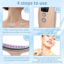 New EMS Micro-current Neck Face Beauty Device 7 Color Facial Massager for Enhanced Face Neck and Shoulder Care with Vibrating