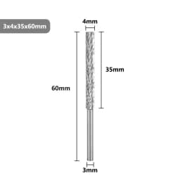 XCAN 3mm Shank Rotary Burr Drill Bit 3/4/5/6mm Double Cut HSS Rotary File For Engraving Cutter Grinding Tools Woodworking Tool
