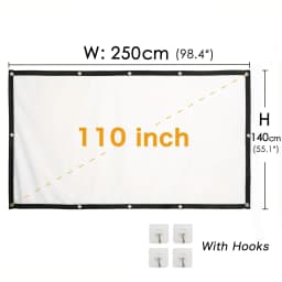 Portable Projector Screen 16:9 Foldable Projection Screens Home Cinema House Indoor Outdoor Theater 4K HD 1080P Anti Light Flat