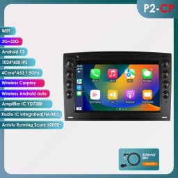 2 din Carplay Android Auto Car Radio For Renault Megane 2 2002-2009 Car Multimedia GPS autoradio RDS DSP AI 4G Octa Core 7862
