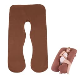 Cotton Pregnant Maternity U-type Body Pillow Case 140/150CM with Removable Washable Cover Sleeping Support for Leg Pillow Cover
