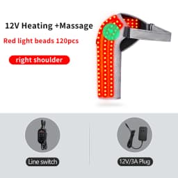 Red Light Heating Massage Shoulder Support Heating Pad 3-Speed Vibration Muscle Relax Belt Shoulder Brace