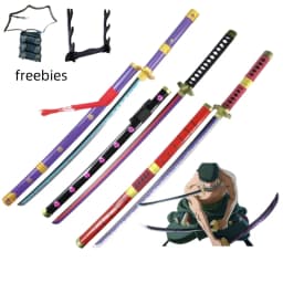 104cm Roronoa Zoro Sword Anime One Piece Cosplay Prop Knife Ninja Schwert Real Size Japanese Katana Original Samurai Sabre Toy