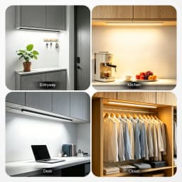 Black/White Shell USB Powered LED Night Light Bar 42cm Aluminum Touch On/Off Dimmable Lamp Cabinet Closet Washing Room Lighting