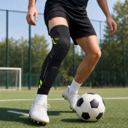 2PCS Separate Anti-Collision Knee Pad – Dual weight-bearing protection for knee cap & calf. Shock absorption + enhanced safety. For basketball, running & gym.
