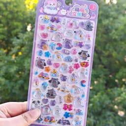 1 pc/4 pcs Kawaii Fruit Dessert Animals Sweet 3D Relief Stickers Scrapbooking Diy Journal Cute Stationery Sticker School Gift