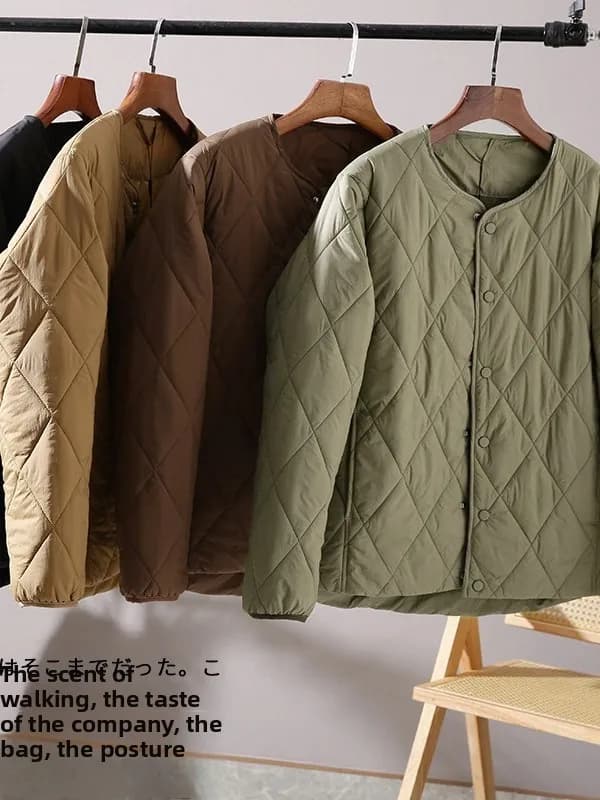 Men's Vintage American Style Cotton Jacket No Collar Warmth Outdoor Casual Fashion Standard Fit Polyester Fiber Pure Color