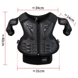Kids Motorcycle Riding Body Armor/Elbow Knee Protector Children Motocross Back Vest Chest Off-Road Moto Cycling Protective Gear