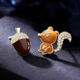 Asymmetric Cute Mini Rabbit Bunny Clip on Earrings No Piercing for Girls Kids Student Flowers Sweet Small Bear Ear Clip Earrings