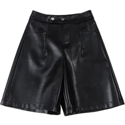 ZUZK PU Leather Bermuda Shorts For Women Loose Shorts Autumn Winter Motorcycle Punk High Waist Fashion Bermuda Shorts Femme
