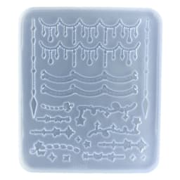 Resin Shaker Mold Flowers Small Flexible Pendant for Keychain Hollow Silicone Mold Epoxy Jewelry Making Pendant Quicksand Mould