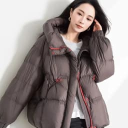 Jacket Korean Thickened Puff Feather Cotton Jacket Women Winter New Loose Warm Fashion Zipper Hooded