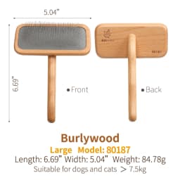 Fenice Pet Grooming Steel Long Comb Slicker Brush for Dogs - Efficiently Removes Floating Hair Tangles And Loose Hair Dog Groomi