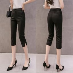 Casual Summer 2026 Women's Slim Fit Thin Pencil Pants Seven-Foot Length Split Fashionable Cotton Nylon Blend Cool Feeling