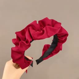 Solid Color Wide-brimmed Pleated Headband for Women Elegant Face Wash Hairband Fashion Girl Hair Accessories Hair Tie