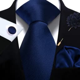 Men's Solid Necktie Cufflinks Pocket Square Lapel Pin Flower Brooch Elegant Man Wedding Shirt Accessory Set Suit Groomsmen Gifts
