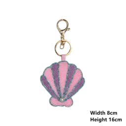 Cute Conch/Starfish/Crab/Seashell Appliques Embroidered Beaded Decals Keychains DIY Bags Charms Ocean-theme Hanging Ornament