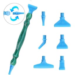 5D Diamond Painting Tool Crystal Point Drills Pen With Purple Metal Point Drill Heads Multi Placer Pen Tip And Clay Accessories