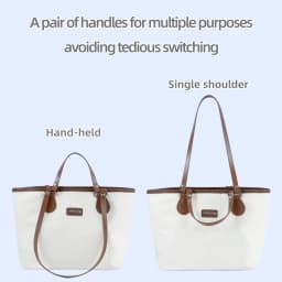 1 Pair of Multifunctional Hand Stitched Sewn Leather Bag Straps Handles Replacements for Single Shoulder Held Bags Accessories