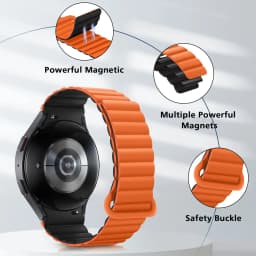 No Gaps Silicone Magnetic Strap for Samsung Watch 7 6 4 5 40mm 44mm 5Pro 45mm Band for Galaxy Watch 4 6 Classic 43/47mm Bracelet