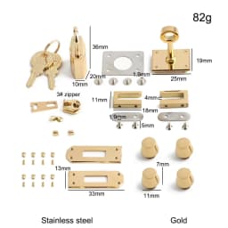 1/3/5Sets Big size High-Grade Solid stainless steel Lock Set For Classic Luxury Bags Padlock with Keys Replacement Accessories