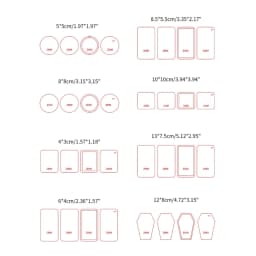11 Typs Retro Geometric Shape Quicksand Mold Empty Plates Clear Acrylic Blank Plate DIY Quicksand Blank Card Brick
