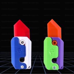 New Knife Fidget Toy 3D Printing Technology Stocking Stuffers Gift With Butterfly Claw Blade Carrot Fidget Toy Stress relief Toy