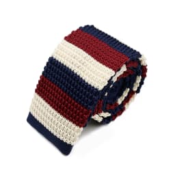 New 5.5cm Knitted Tie for Men and Women in Red Green Grey Striped Colorful Pattern Slim Fit Narrow Winter Tie Accessories Gift