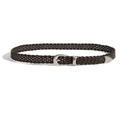 Punch Free Punk Style Woven Belt for Men and Women Black Metal Buckle Belt Dark Minority Retro Fried Dough Twists Belt