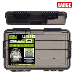 SAMOLLA New Large Waterproof Fishing Tackle Box, Fish Hook Fishing Lure Bait Storage Case Portable Fishing Gear Accessorie