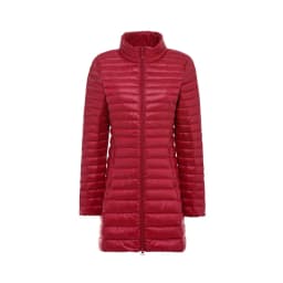 Winter Lightweight Down Jacket Women Mid Length White Duck Down Puffer Coat Woman Portable Slim Fit Fashion Outerwear JK-070