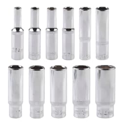 1Pc 1/4'' Hex Socket Adapter 4~14mm Deep Ratchet Wrench Head 50/25mm Length Impact Driver Hand Tools Car Repairing Accessories