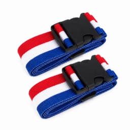 2Pcs Straight Shaped Luggage Straps for Suitcase Polyester Luggage Belt with Adjustable Release Buckle Unisex Travel Accessory