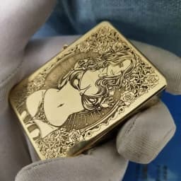 Zorro 912  912s Vintage Armored Kerosine Lighter, Waterproof Windproof Luxury Brass Constantinople Style Gift for Men