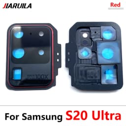 New For Samsung S20 Ultra S20 Fe S20 Plus S20 Repair Replace Back Camera Glass Lens Cover with Frame Holder Replacement Part