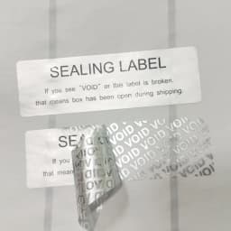 Transfer Printer Matte Silver VOID Label Temper Proof Unremovable Sticker One Time Use Only Leaving Evidence Seal