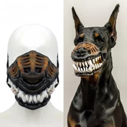 Soft Silicone Dog Mouth Cover, Can Open and Close Mouth and Nose Mask, Suitable for Medium and Large Dogs, Halloween Dog Mask