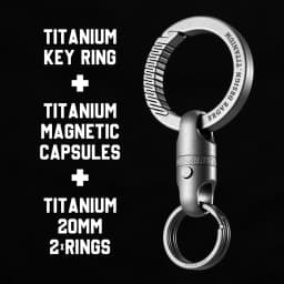 Luxury Titanium Key Chain Magnetic Spin Rotary for Car Key Ring Connector Anti-off Holder Men EDC Quickdraw Buckle Male Gadgets