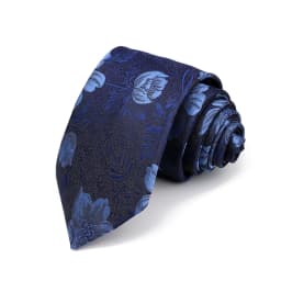 New Men's High Quality 8cm Flower Fish Pattern Jacquard Tie Paisley Polyester Necktie Office Business Party Accessories Gift