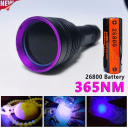 365/395nm UV Flashlight Zoom Type-C USB Rechargeable Black Light For Identification,Pet Urine Detection,Scorpion With Battery