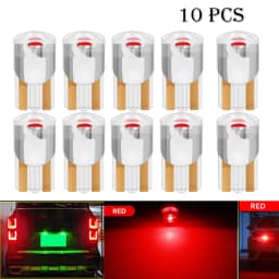 10 Pcs YiRui New LED T10 194 W5W 7000K White Red 12V automotive reading light high brightness small bulb