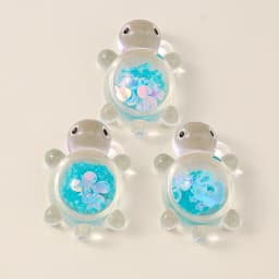 Leslie 10pcs 21x30mm Creative Resin Glitter Turtle Charms Tortoise Pendants for Earrings Necklace Jewelry DIY Cute Kids Toys