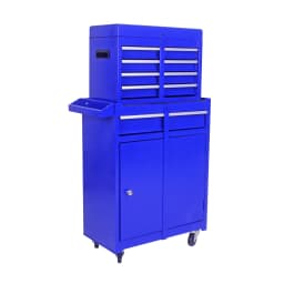 5 Drawers Garage Tool Box Heavy Duty with Rolls Removable Top and Adjustable Shelves for Workshop Tools Storage