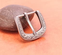 30mm Solid Vintage Silver Engraved Floral Buckle 4 Pcs Set Diy Leathercraft Western Ethnic Belt Buckle Waist Accessories