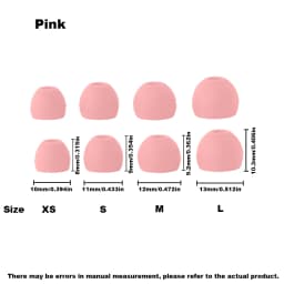 HUAK 4 Pairs Silicone Replacement Ear Plugs Soft Earbuds Cap in Ear Headphone Eartip L M S XS Noise Reduction