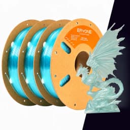 ERYONE 3KG PETG High-Speed Transparent Series 3D Filament, Multicolor Available, Max Print Speed 500mm/s, 1KG/Spool