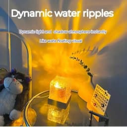 1pc 16 Colors Romance Dynamic Light Shadow Atmosphere Lights Rotating Water Ripple Lamps Night Projection Lamp for Home Decor